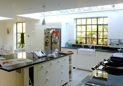 Kitchen extension with roof lantern in Oxford
